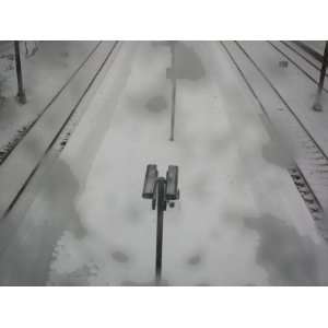 Security Cameras Overlook the Platform at the Osterport Rail Station 