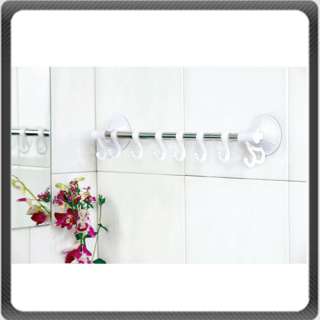 Stainless Steel Suction Cup Bathroom Towel Hook Rack A  
