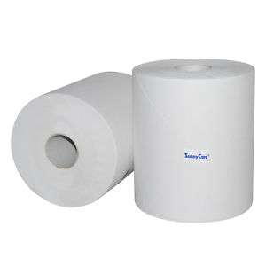 Hard Wound Paper Roll Towels, 8 x 600`,White, 12/Case  