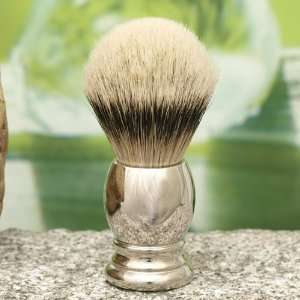 Shaving Brush hand bound silvertip D01, aluminium 301