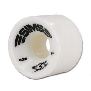  SIMS Street Comp White Skate Wheels 63mm Sports 
