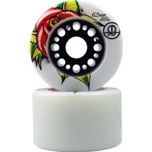 Sure Grip Twister Green & White Swirl Skate Wheels 8 Pack 96A Hardness 