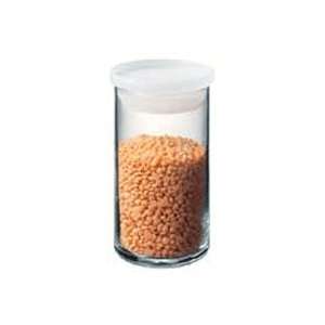   Yohki Glass Storage Jar with Milk White Lid   X Small