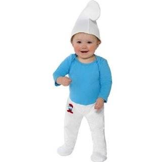 The Smurfs Baby Smurf Childs Fancy Dress Romper & Hat 6 12 mths