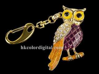 Jewel Pretty Owl Necklace USB Flash Drive is designed with decorative 