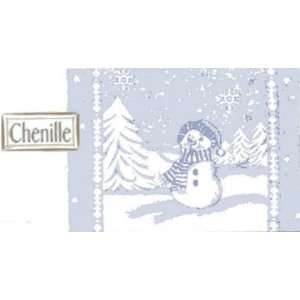  Snowman Chenille Christmas Kitchen Placemats