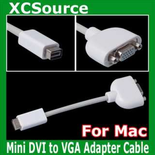 The Mini DVI to VGA adapter cable is designed for the iMac (Intel Core 