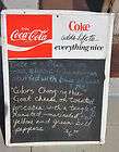 vintage old coca cola chalkboard blackboard menu sign 