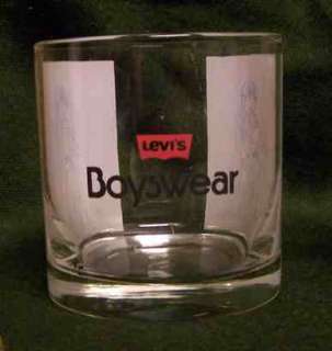 Vintage LEVIS Jeans Drinking Glasses * LEVI BOYSWEAR  