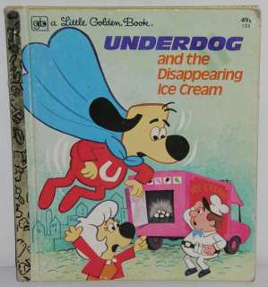 Cool Vintage 1975 UNDERDOG Cartoon Little GOLDEN BOOK  