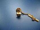 Gold Colored Tie Tack Old Fashioned Phone