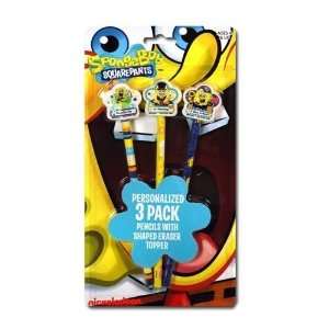  Spongebob 3Pk Pencil With Shaped Eraser Case Pack 72 
