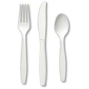  Heavy Duty Plastic Spoons, White