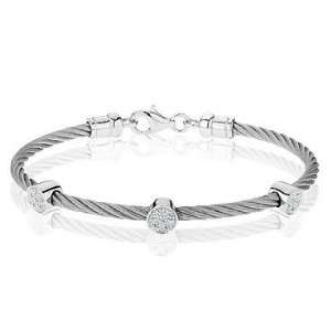  Stainless Steel Diamond Fashion Bracelet Jewelry