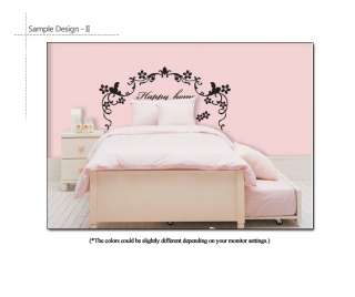 HAPPY HOME Headboard Wall Decor Sticker Decal Bed Frame  