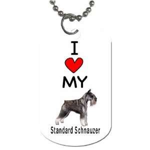  I Love My Standard Schnauzer Dog Tag 