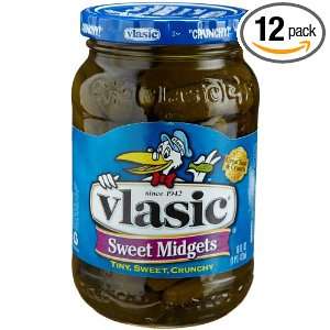 Armour Pickle Vlasic Sweet Midgets 16 Ounce Packages (Pack of 12 