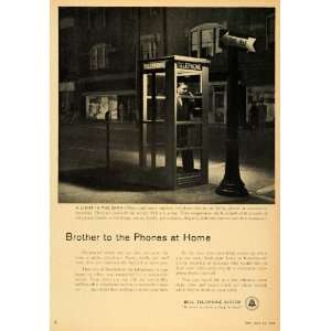 1955 Ad Bell Telephone System Phone Booth Brother Calls   Original 