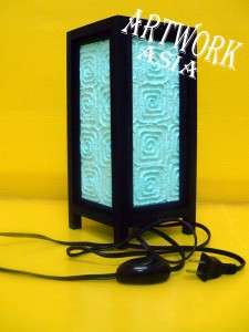 11 Retro Table Bedside Lounge Lamp Wood Swirl Oriental  