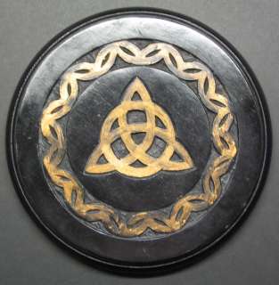 TRIQUETRA ALTAR TILE Paten WALL HANGING Wooden wicca  