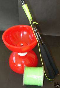 SUNDIA Pro Fly Diabolo YoYo + Sticks + String SET   RED  