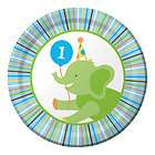 sweet at one boy elephant dessert plates 7 first 1st b $ 3 29 time 