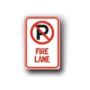 Metal traffic Sign 12x18 No Parking Fire Lane (W/ Symbol), Sign 