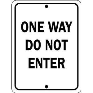 BRADY 94199 One Way Do Not Enter,EG,Blk/Wht,Al,18x24  