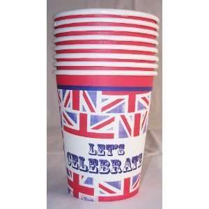 Union Jack   8 Party Cups   Lets Celebrate