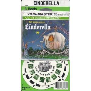  Walt Disney Presents Cinderella 3d View Master 3 Reel 