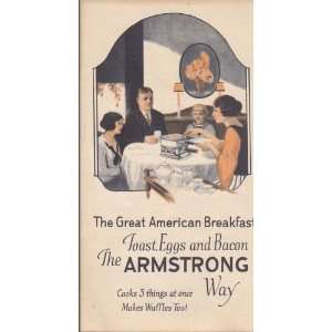  1920 Advertising Brochure Armstrong Table Stove 