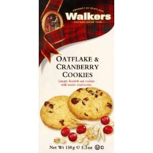Walkers Oatflake and Cranberry Cookies 5.3 OZ (Pack 6)  