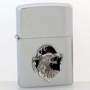  Wildlife Zippo Lighter   Eagle Head Profile