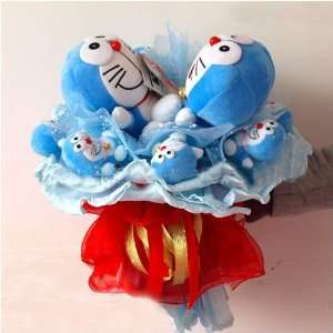  Love Flower Bouquet of Dolls, 2 Big & 8 Small Doraemons Toys & Games